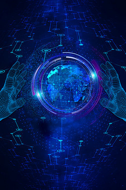 指尖科技 手觸球體背景圖中的未來感設計
